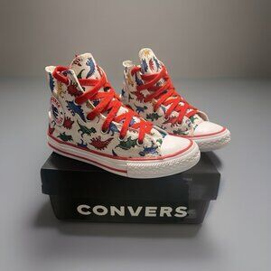 Custom Chuck Taylor All Star Kids Size 1 Dinosaur Print High Top Sneaker